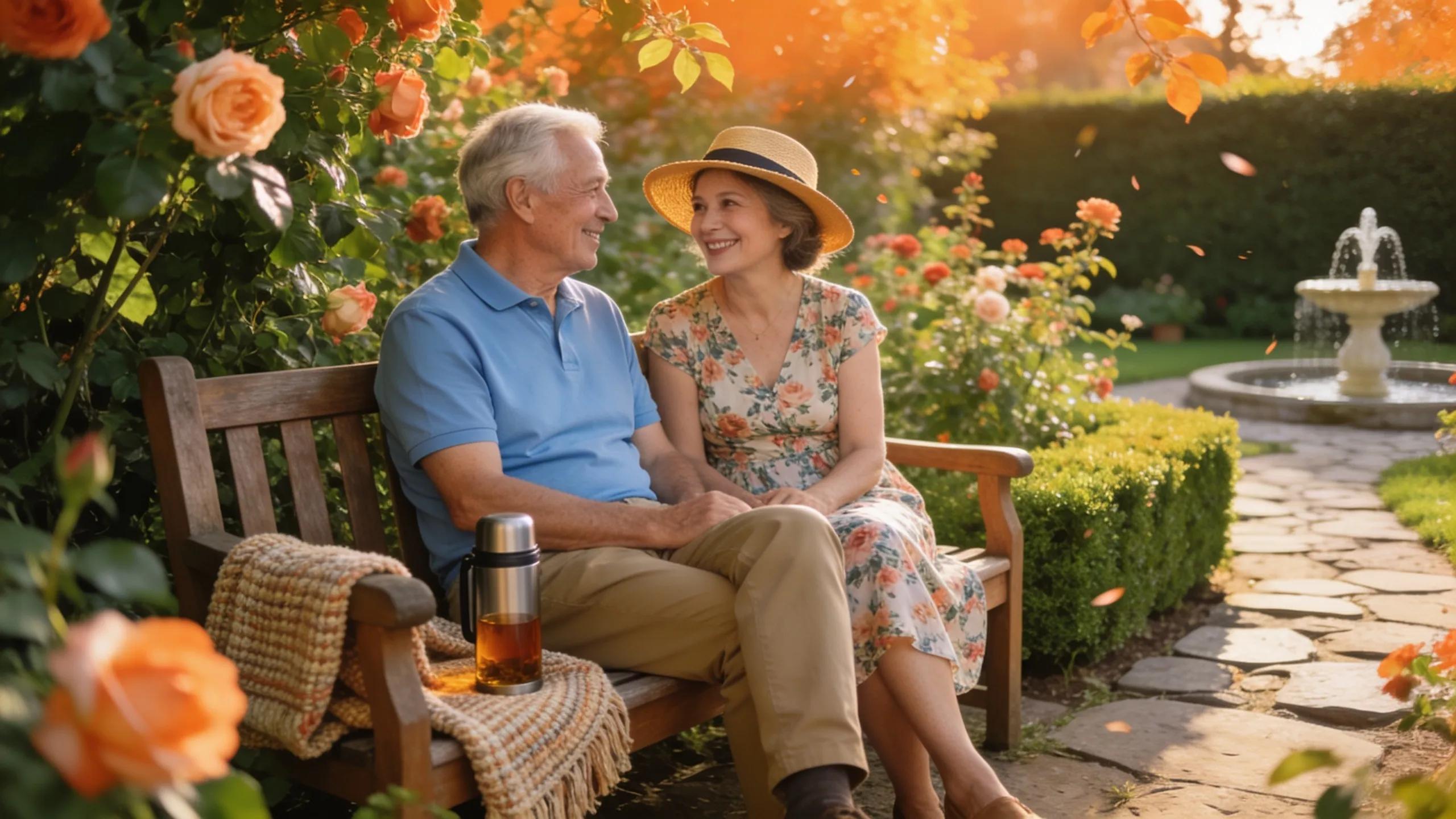 Happy couple enjoying retirement, representing whole life insurance support