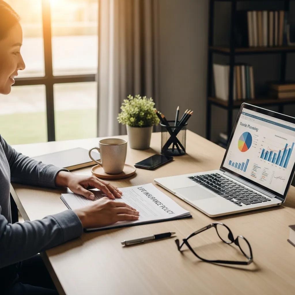 Individual reviewing life insurance policy documents, emphasizing the importance of choosing the right policy