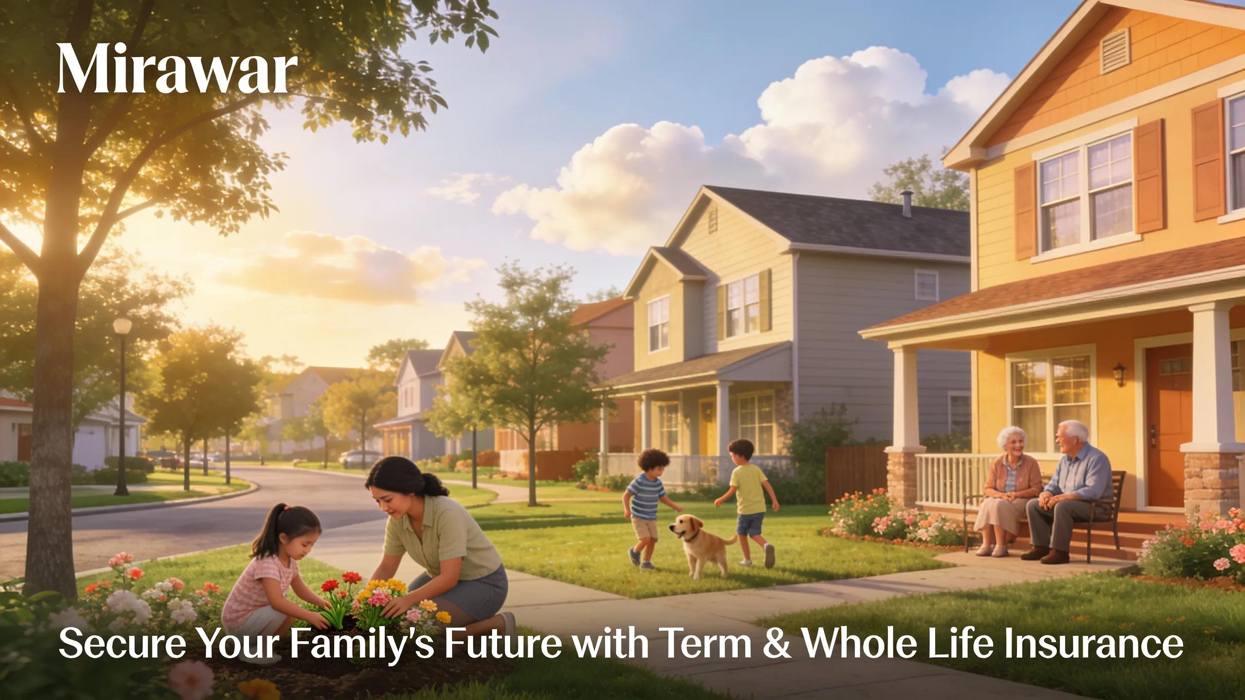 Peaceful neighborhood in Miramar, illustrating the importance of life insurance for family stability and security.